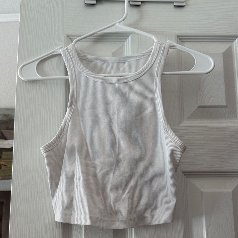 Wild Fable Light Gray Ribbed Tank Top